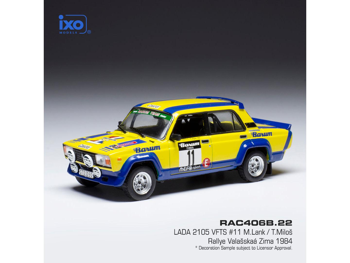 Lada 2105 VFTS #11 Barum Team Valasskaa Zima 1984 Lank/Milos 1:43 Scale IXO Diecast Model Car-IXO-Diecast Model Centre