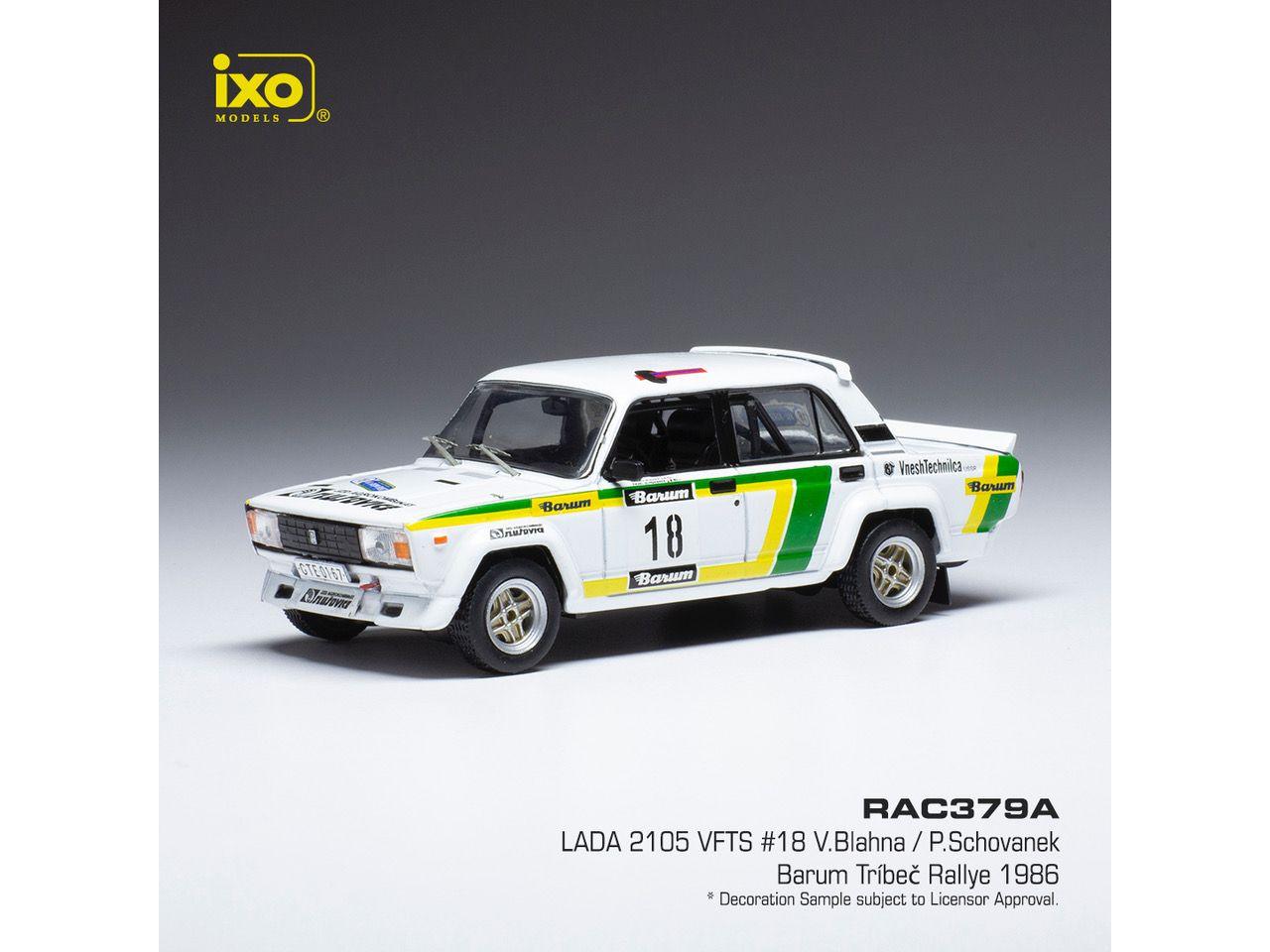 Lada 2105 VFTS #18 Rallye Barum 1986 V.Blahna/P.Schovanek 1:43 Scale IXO Diecast Model Car-IXO-Diecast Model Centre