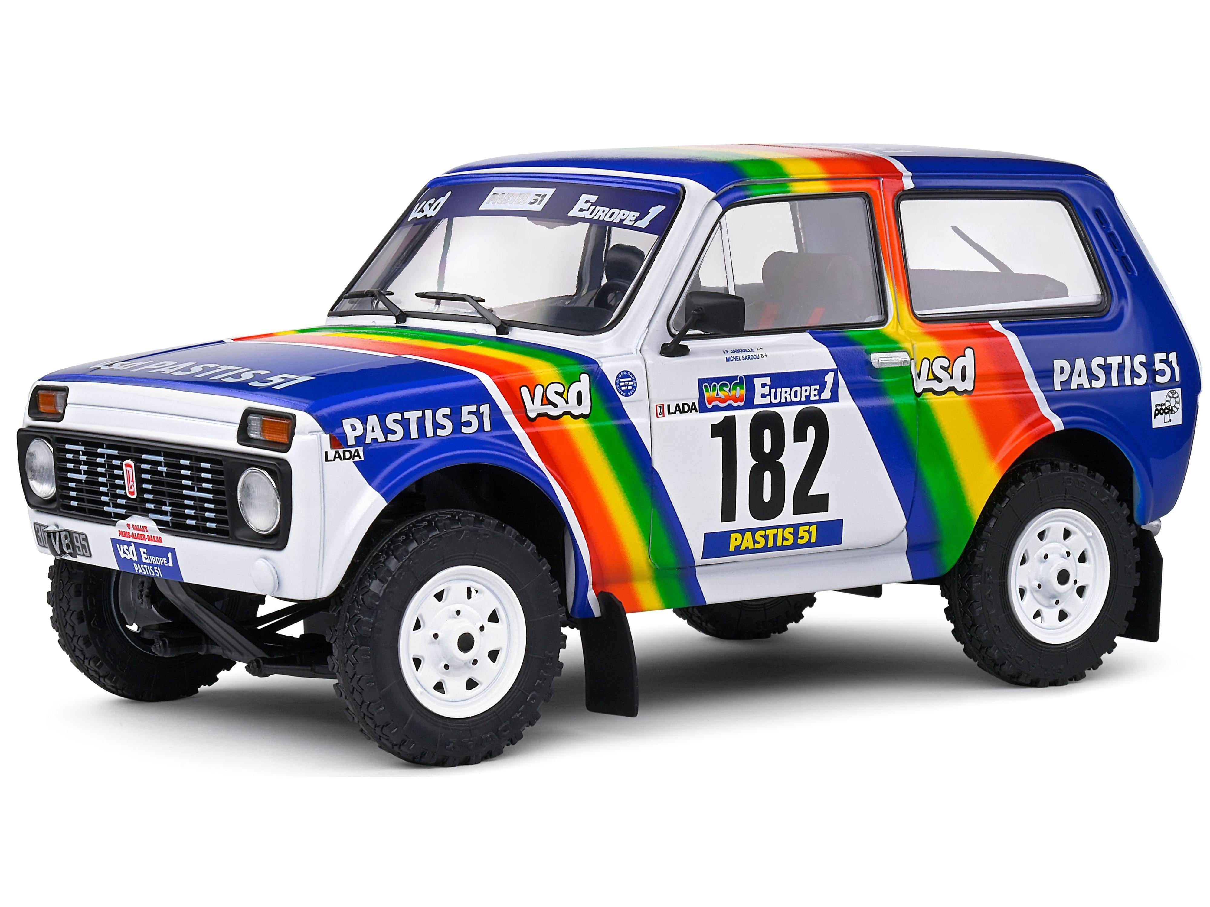 Lada Niva #182 Jabouille/Sardou Paris-Dakar 1984 1:18 Scale Solido Diecast Model-Solido-Diecast Model Centre