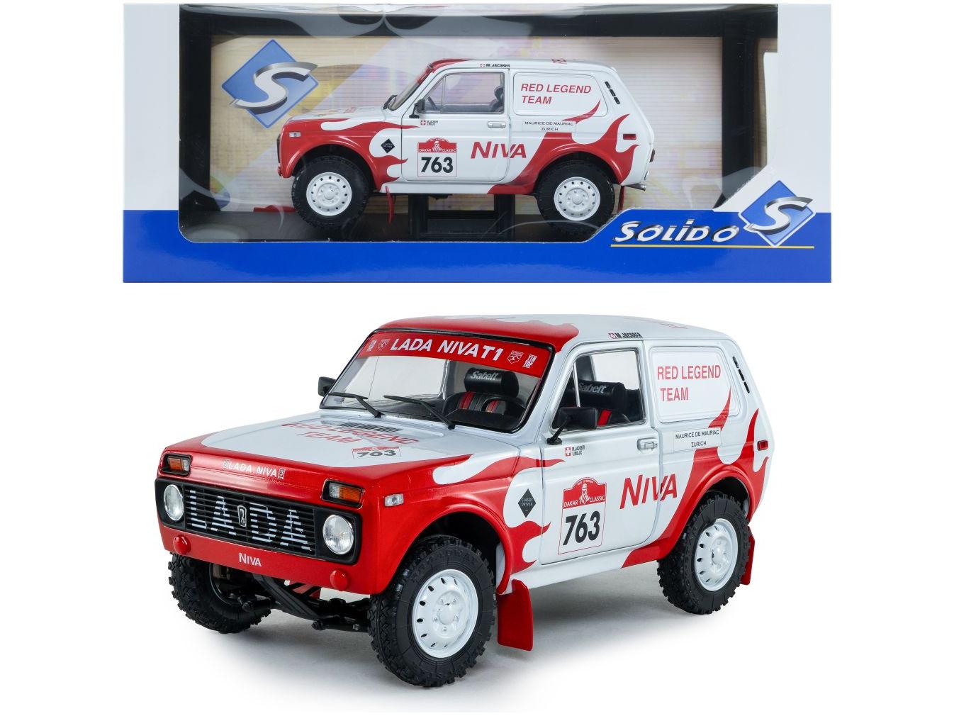Lada Niva White #763 M.Jacober/S.Miljic Dakar Classic 2022 1:18 Scale Solido Diecast Model Car-Solido-Diecast Model Centre