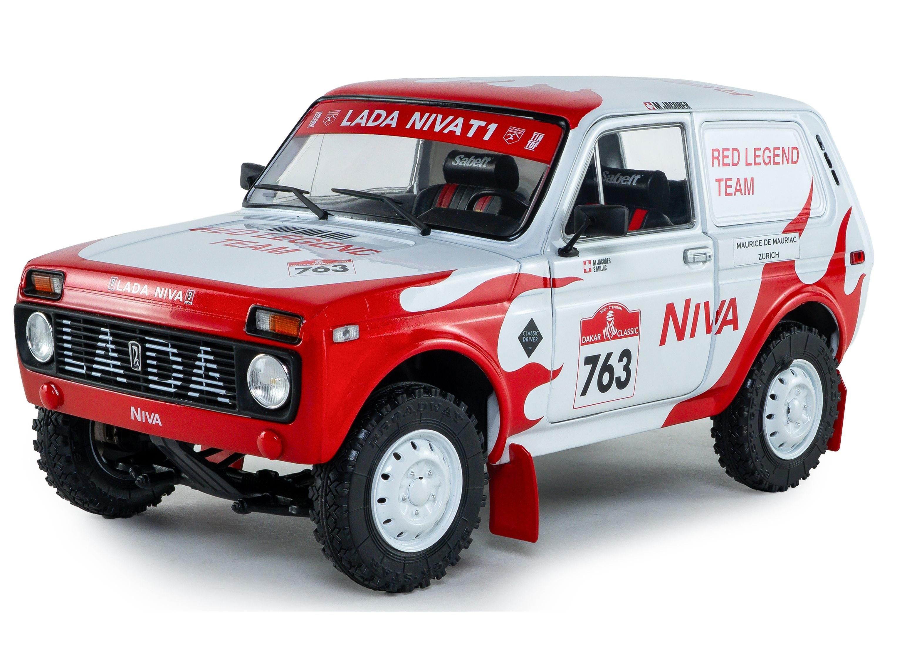 Lada Niva White #763 M.Jacober/S.Miljic Dakar Classic 2022 1:18 Scale Solido Diecast Model Car-Solido-Diecast Model Centre