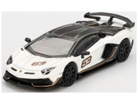 Lamborghini Aventador SVJ 63 Bianco Asopo - 1:64 Scale Model Car-MINI GT-Diecast Model Centre