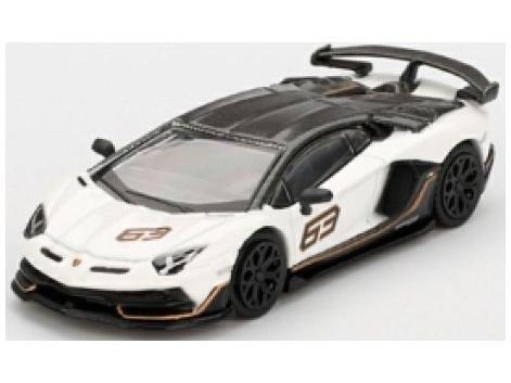 Lamborghini Aventador SVJ 63 Bianco Asopo (LHD) (Blister Packaging) 1:64 Scale MINI GT Diecast Model-MINI GT-Diecast Model Centre