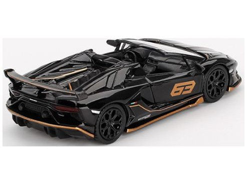 Lamborghini Aventador SVJ 63 Roadster Nero Aldebaran - 1:64 Scale Model Car-MINI GT-Diecast Model Centre