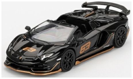 Lamborghini Aventador SVJ 63 Roadster Nero Aldebaran (RHD) 1:64 Scale MINI GT Diecast Model-MINI GT-Diecast Model Centre