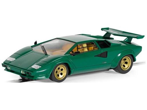 Lamborghini Countach - Green in Clear Box 1:32 Scale Scalextric-Scalextric-Diecast Model Centre