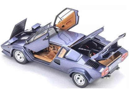 Lamborghini Countach LP5000 Quattrovalvole Dark Blue 1:18 Scale Kyosho Diecast Model Car-Kyosho-Diecast Model Centre