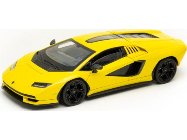 Lamborghini Countach LPI 800-4 Yellow Metallic 1:24 Scale Welly Diecast Model-Welly-Diecast Model Centre