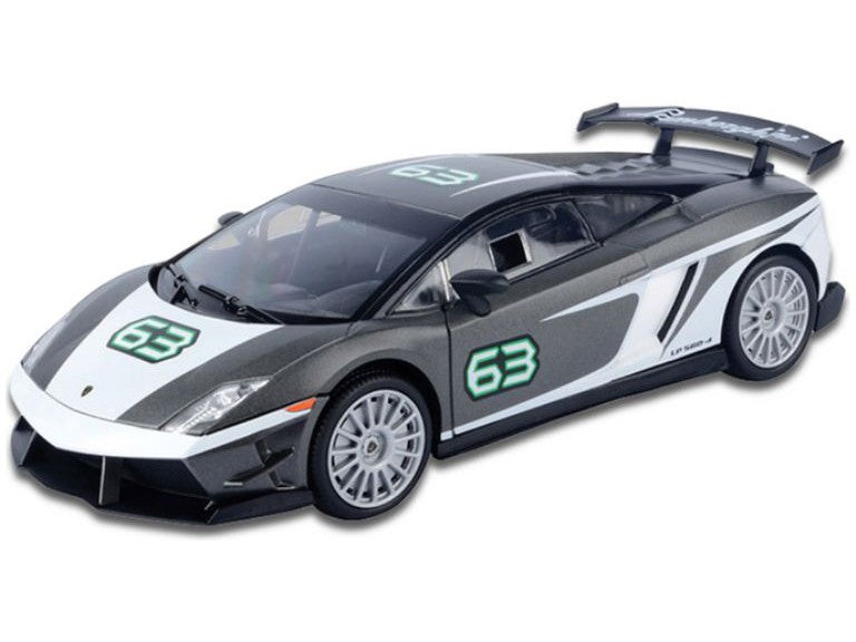 Lamborghini Gallardo LP 560-4 Super Trofeo grey/white GT Racing - 1:24 Scale Model Car-Motormax-Diecast Model Centre