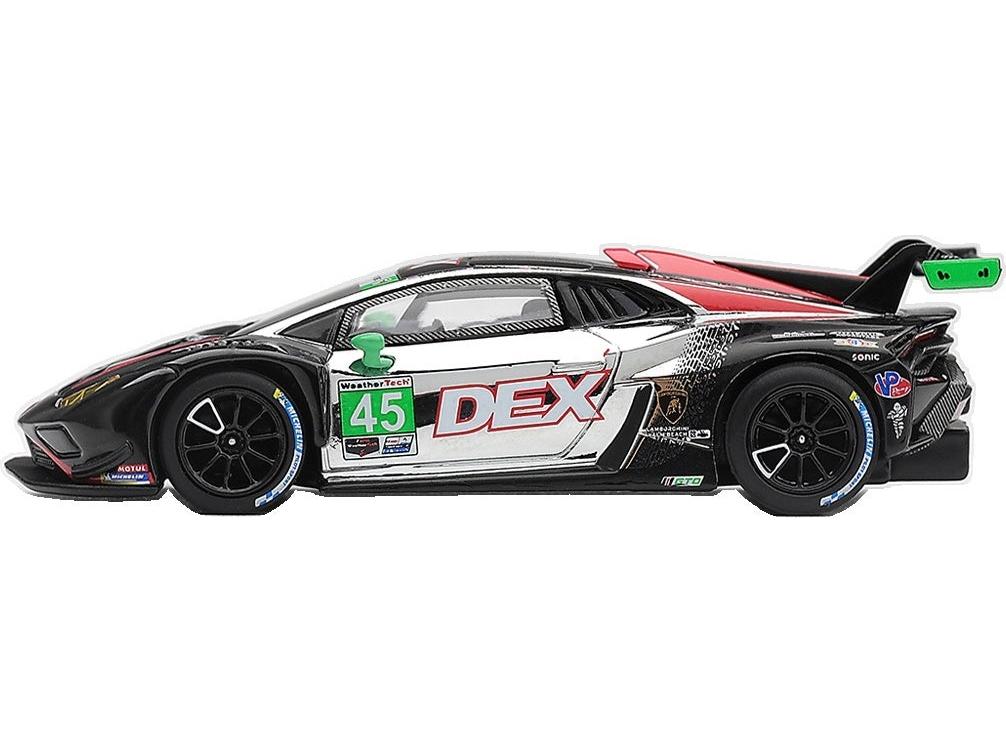 Lamborghini Huracan GT3 EVO2 Dex #45 IMSA Chevrolet GP 2025 Wayne Taylor Blister Packaging 1:64 Scale Diecast Car – MINI GT-MINI GT-Diecast Model Centre