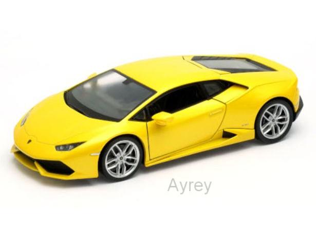 Lamborghini Huracan LP 610-4 Yellow 1:24 Scale Welly Diecast Model-Welly-Diecast Model Centre