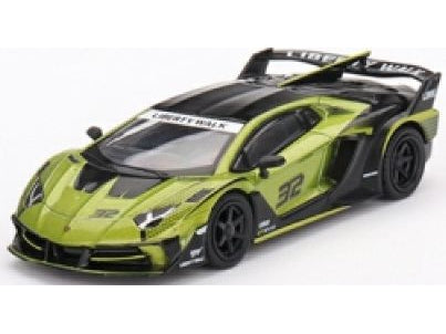 Lamborghini LB-Silhouette Works Aventador GT EVO Lime Green - 1:64 Scale Diecast Model Car-MINI GT-Diecast Model Centre