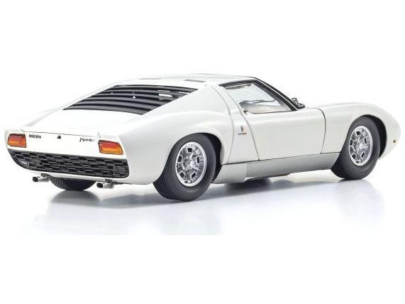 Lamborghini Miura P400 1968 White Silver 1:18 Scale Diecast Model Car – Kyosho-Kyosho-Diecast Model Centre
