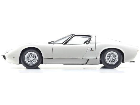 Lamborghini Miura P400 1968 White Silver 1:18 Scale Diecast Model Car – Kyosho-Kyosho-Diecast Model Centre