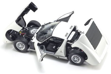 Lamborghini Miura P400 1968 White Silver 1:18 Scale Diecast Model Truck – Kyosho-Kyosho-Diecast Model Centre