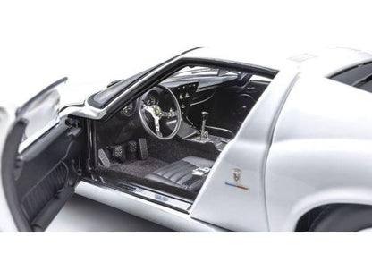 Lamborghini Miura P400 1968 White Silver 1:18 Scale Diecast Model Truck – Kyosho-Kyosho-Diecast Model Centre