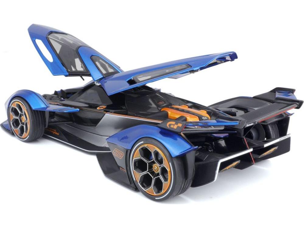 Lamborghini V12 Vision GT Blue/Black 2021 1:18 Scale Maisto Diecast Toy Car-Maisto-Diecast Model Centre