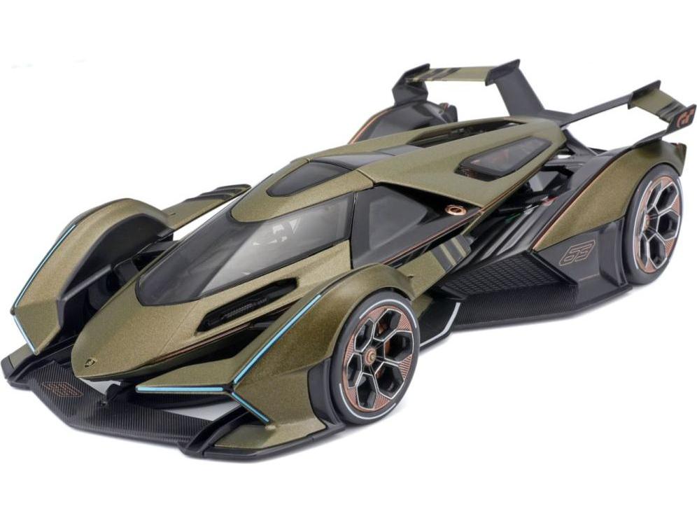 Lamborghini V12 Vision GT Green/Black 2021 1:18 Scale Maisto Diecast Toy Car-Maisto-Diecast Model Centre