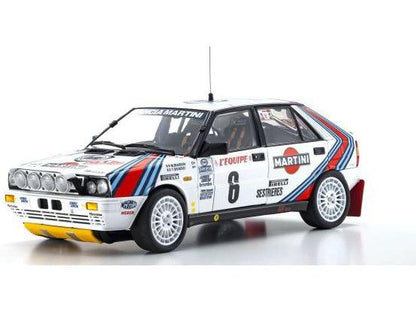 Lancia Delta HF 4WD Rally Monte Carlo 1987 Team Martini #6 1:18 Scale Diecast Model Car – Kyosho-Kyosho-Diecast Model Centre