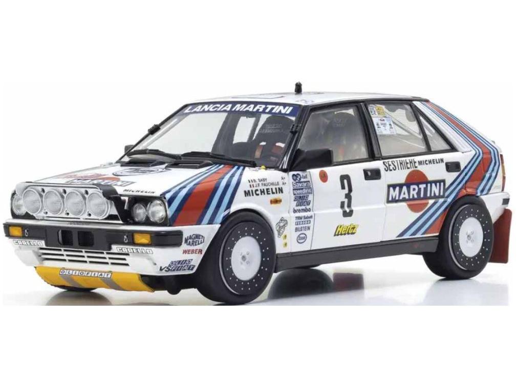Lancia Delta HF 4WD Rally Monte Carlo 1988 Winner #3 Bruno Saby / Jean-François Fauchille 1:18 Scale Diecast Model Truck – Kyosho-Kyosho-Diecast Model Centre