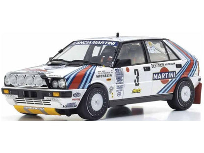 Lancia Delta HF 4WD Rally Monte Carlo 1988 Winner #3 Bruno Saby / Jean-François Fauchille 1:18 Scale Diecast Model Truck – Kyosho-Kyosho-Diecast Model Centre