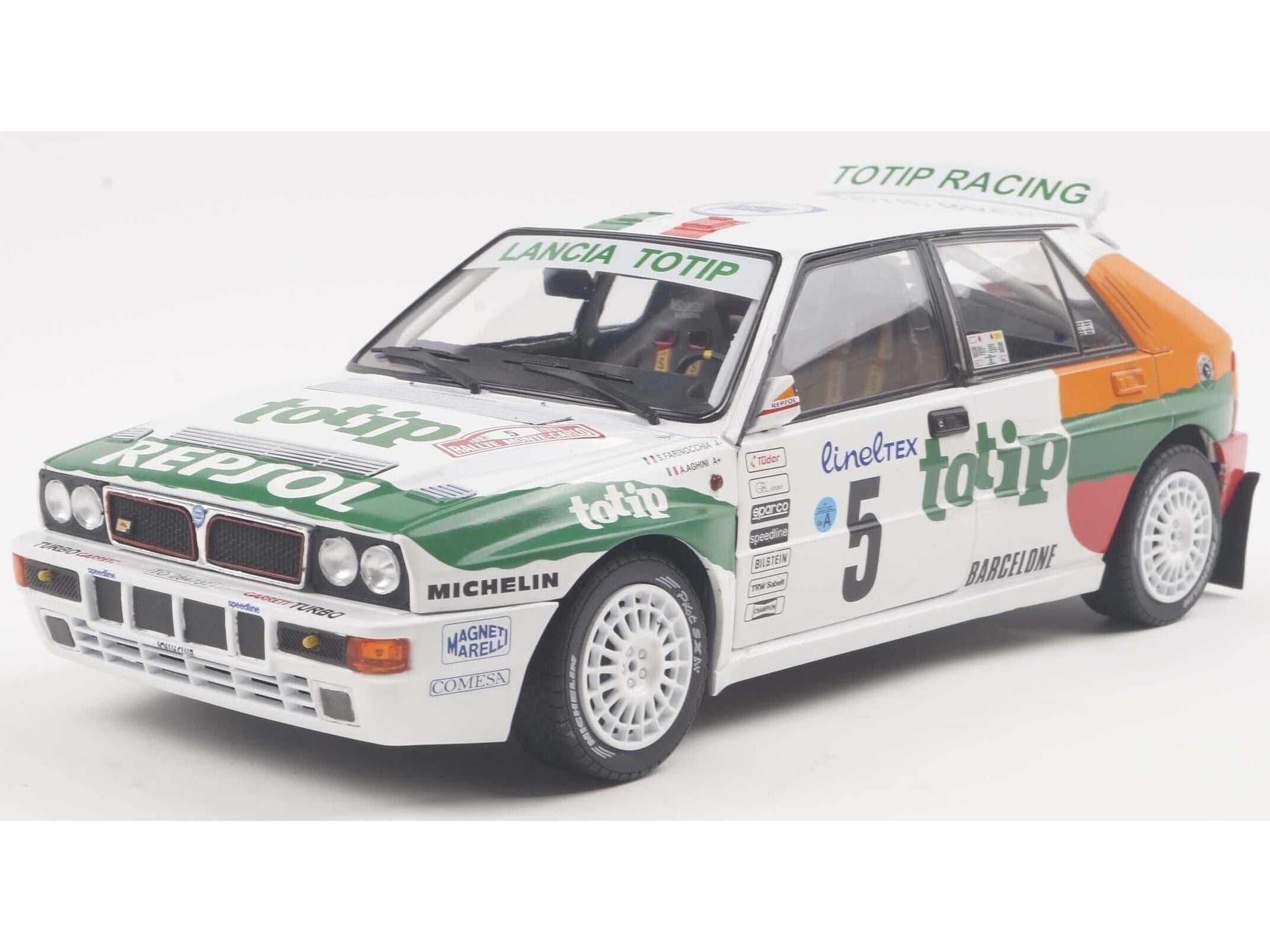 Lancia Delta HF Integrale #5 Aghini Farnocchia Rally Monte Carlo 1993 1:18 Scale Solido Diecast Model-Solido-Diecast Model Centre