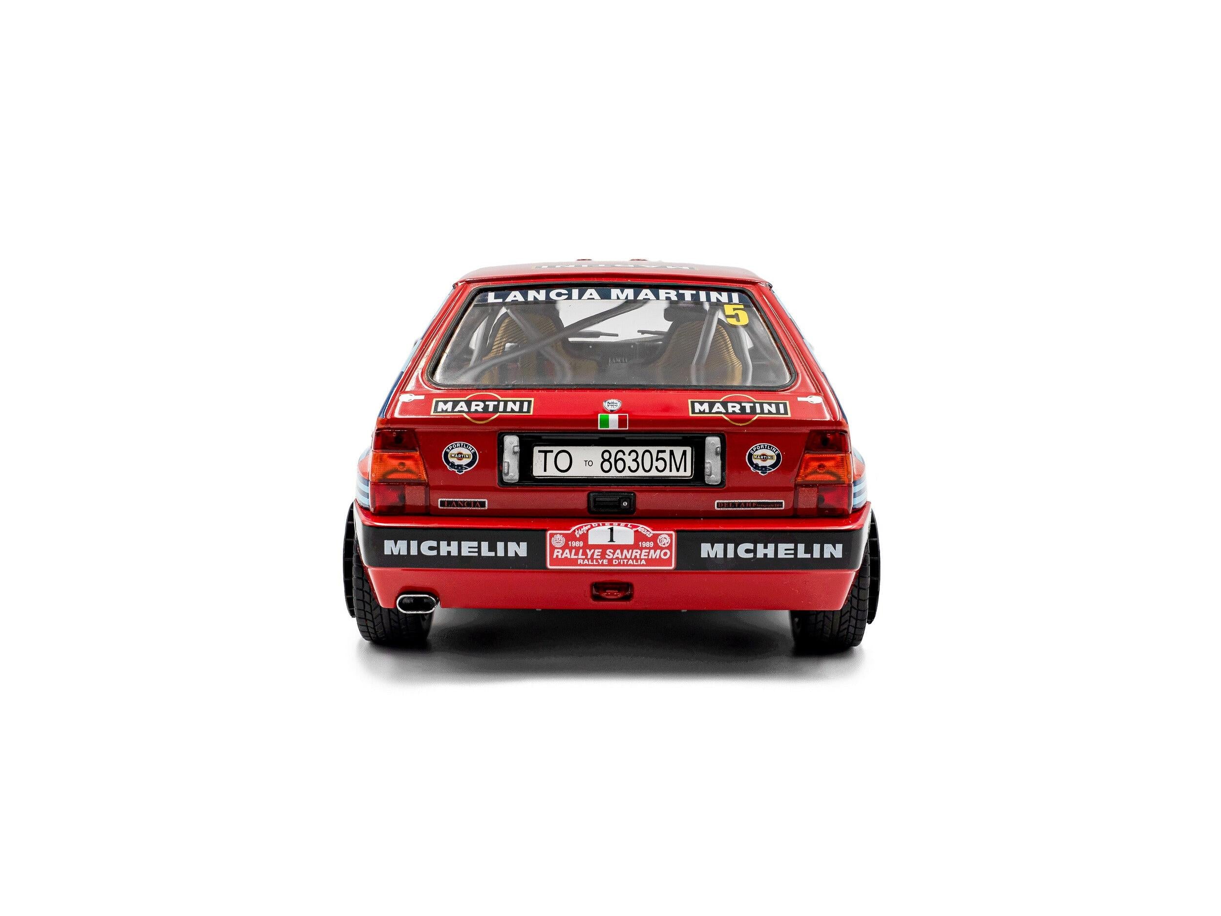 Lancia Delta HF Integrale Red #1 M.Biasion T.Siviero Rally San Remo 1989 1:18 Scale Solido Diecast Model Car-Solido-Diecast Model Centre