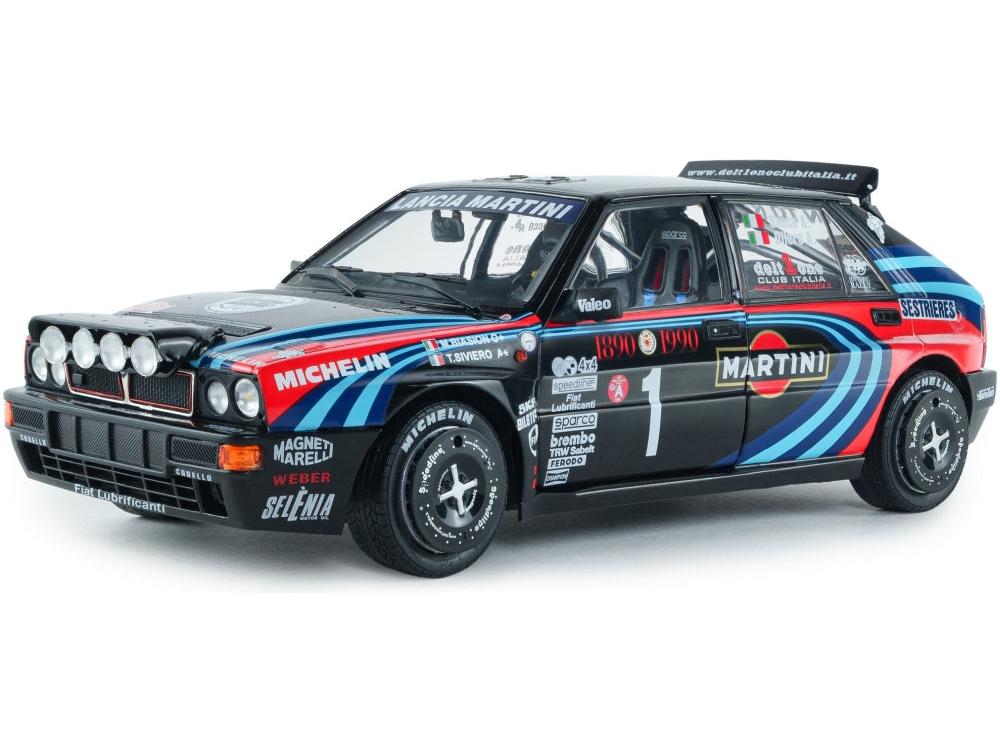 Lancia Delta HF Integrale Tribute To Biason Black Sacco Rallye Monte Carlo 1990 1:18 Scale Diecast Model Car – Solido-Solido-Diecast Model Centre