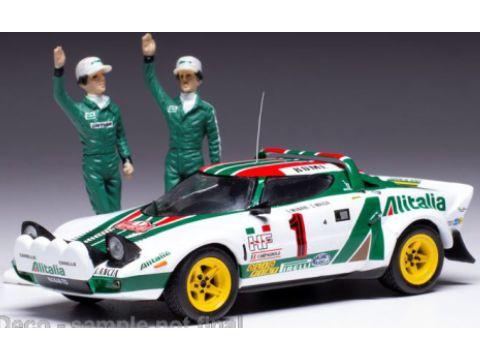 Lancia Stratos HF #1 Rally Monte Carlo 1977 Winner Serie 1 w/Figures Munari/Maiga 1:43 Scale IXO Diecast Model Car-IXO-Diecast Model Centre
