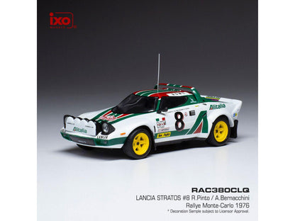 Lancia Stratos HF #8 Lancia Alitalia Monte Carlo 1976 R.Pinto/A.Bernacchini 1:43 Scale IXO Diecast Model Car-IXO-Diecast Model Centre
