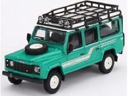Land Rover Defender 110 1985 County Station Wagon Trident Green (LHD) 1:64 Scale MINI GT Diecast Model-MINI GT-Diecast Model Centre