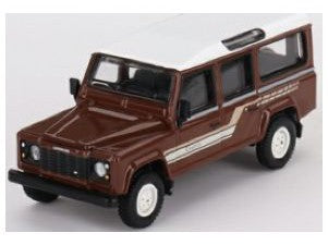 Land Rover Defender 110 County Station Wagon 1985 Russet Brown - 1:64 Scale Diecast Model Car-MINI GT-Diecast Model Centre