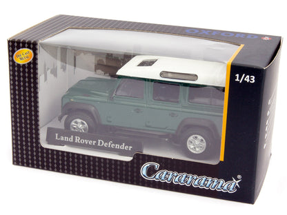 Land Rover Defender 110 Dk Green/White Roof - 1:43 Scale Diecast Model Car-Cararama-Diecast Model Centre