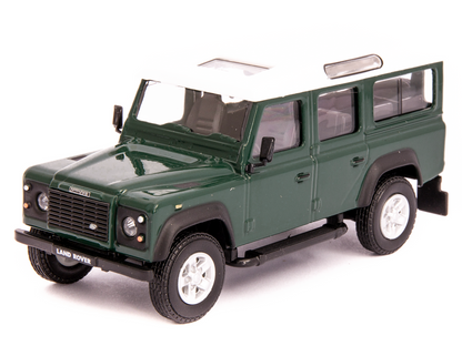 Land Rover Defender 110 Dk Green/White Roof - 1:43 Scale Diecast Model Car-Cararama-Diecast Model Centre