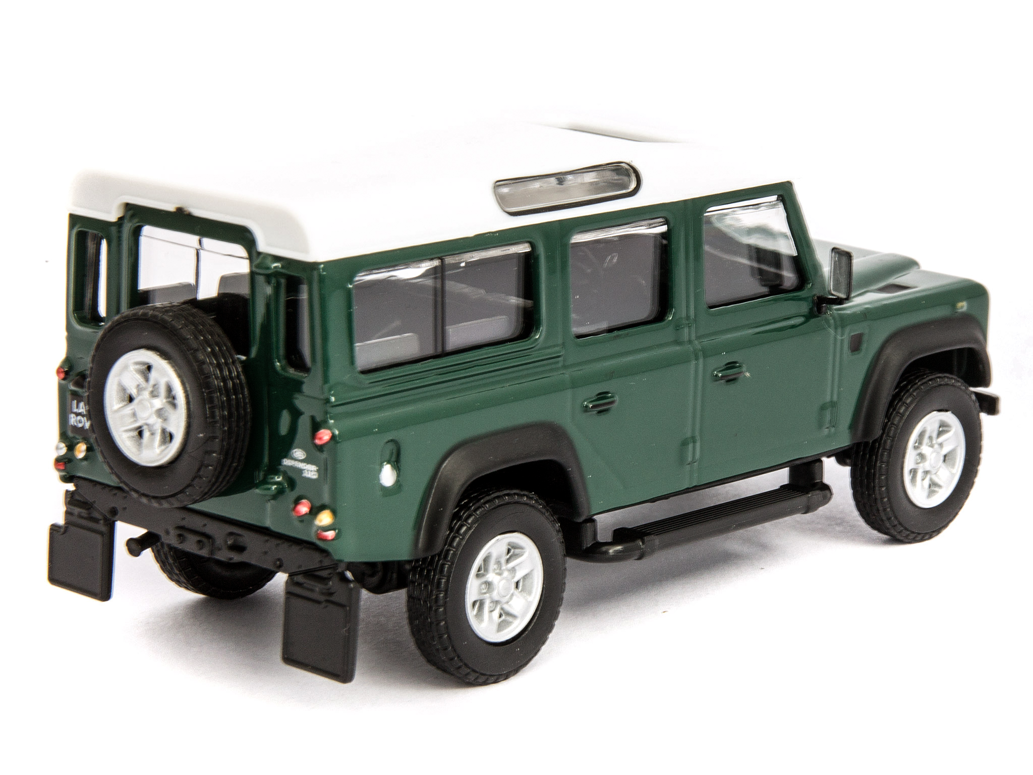 Land Rover Defender 110 Dk Green/White Roof 1:43 Scale Model Car