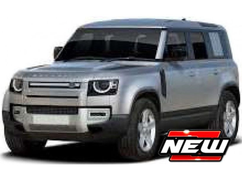Land Rover Defender 110 silver - 1:43 Scale Diecast Toy Car-Bburago-Diecast Model Centre
