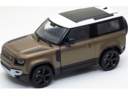 Land Rover Defender 90 2020 Metallic Brown/ White 1:24 Scale Welly Diecast Model-Welly-Diecast Model Centre