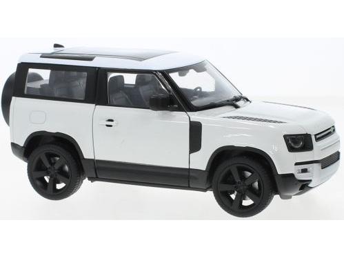 Land Rover Defender 90 2020 White 1:24 Scale Welly Diecast Model-Welly-Diecast Model Centre