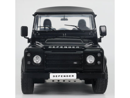 Land Rover Defender 90 Short w/Rear Cover Black 2016 1:18 Scale Solido Diecast Model Car-Solido-Diecast Model Centre