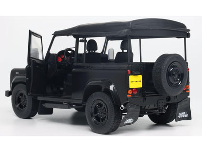 Land Rover Defender 90 Short w/Rear Cover Black 2016 1:18 Scale Solido Diecast Model Car-Solido-Diecast Model Centre