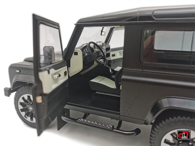 Land Rover Defender 90 Works V8 70th Birthday matt black - 1:18 Scale Diecast Model Car-LCD Models-Diecast Model Centre
