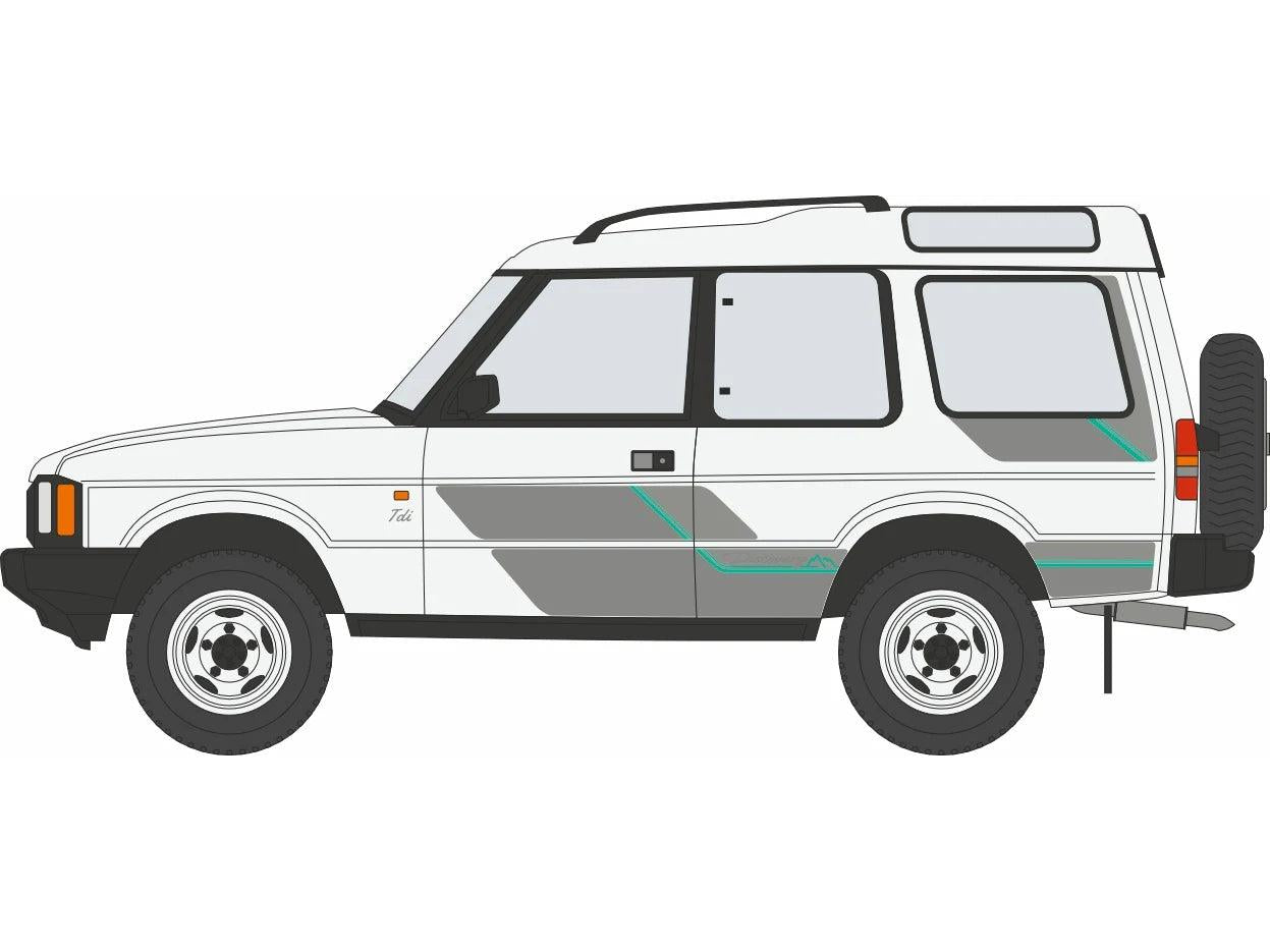 Land Rover Discovery 1 Davos White 1:76 Scale Diecast Car – Oxford Diecast-Oxford Diecast-Diecast Model Centre