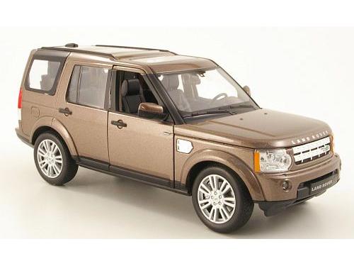 Land Rover Discovery 4 Brown Metallicallic 1:24 Scale Welly Diecast Model-Welly-Diecast Model Centre