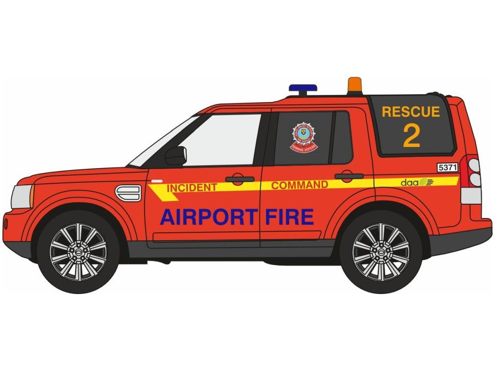Land Rover Discovery 4 Dublin Airport Fire Service 1:76 Scale Oxford Diecast Model Car-Oxford Diecast-Diecast Model Centre