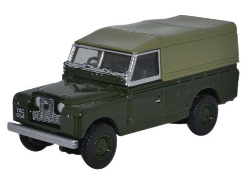 Land Rover S2 Canvas Back Bronze Green 1:76 Scale Diecast Car – Oxford Diecast-Oxford Diecast-Diecast Model Centre