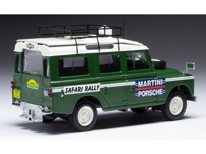 Land Rover Series II 109 RHD Team Porsche Martini Safari Rally 1978 Assistance Van 1:43 Scale IXO Diecast Model Car-IXO-Diecast Model Centre