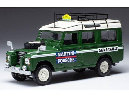 Land Rover Series II 109 RHD Team Porsche Martini Safari Rally 1978 Assistance Van 1:43 Scale IXO Diecast Model Car-IXO-Diecast Model Centre