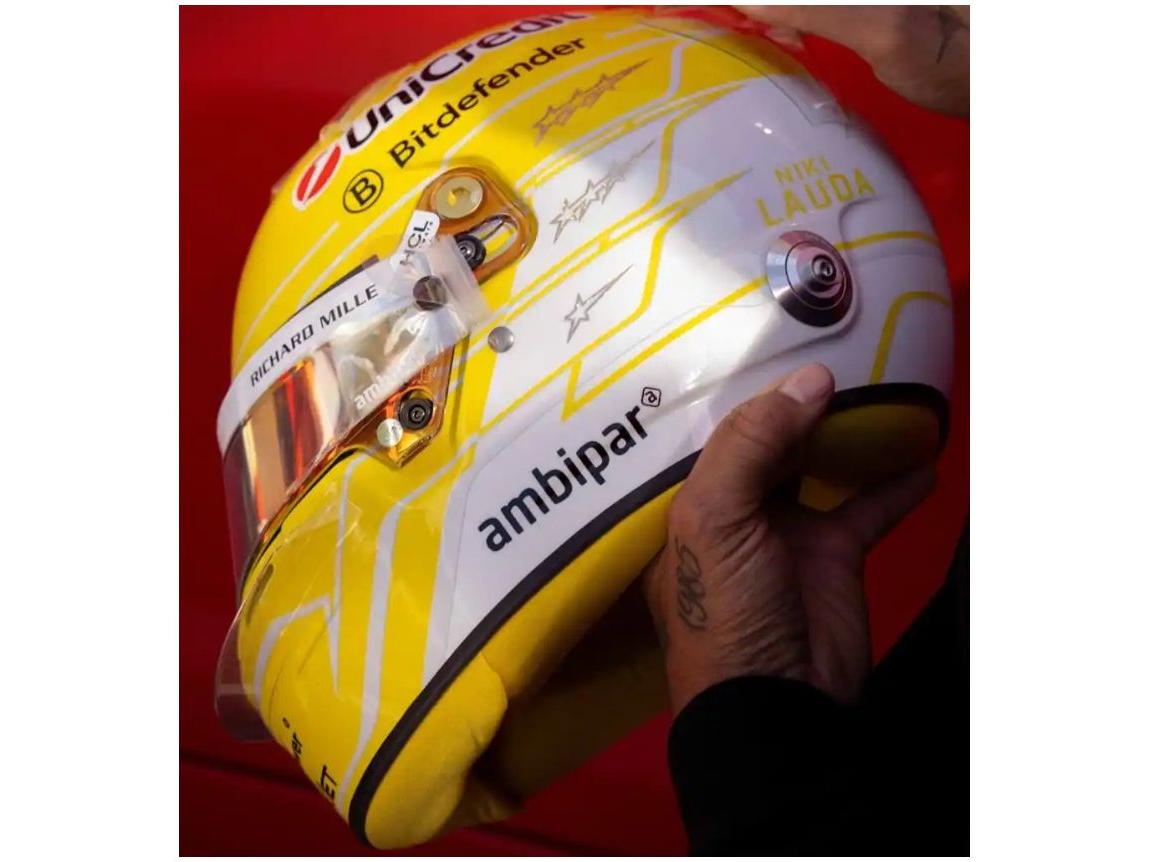 Lewis Hamilton F1 Italian GP 2025 Helmet 1:5 Scale Resin Replica – Looksmart-Looksmart-Diecast Model Centre