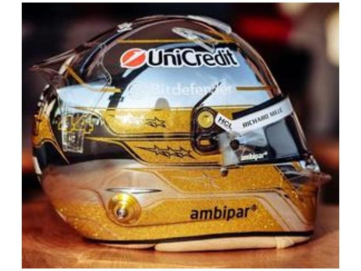 Lewis Hamilton Scuderia Ferrari HP Abu Dhabi GP 2025 Helmet 1:5 Scale Looksmart Resin Replica-Looksmart-Diecast Model Centre