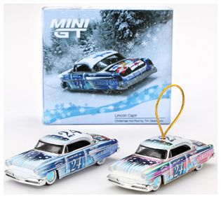 Lincoln Capri Christmas Hot Rod Tim Sadchikov 2024 9999pcs (LHD) w/Decoration 1:64 Scale MINI GT Diecast Model-MINI GT-Diecast Model Centre